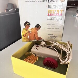 Vintage Oster Infra-Red Heat Massager Model 214-01 With Box - Working